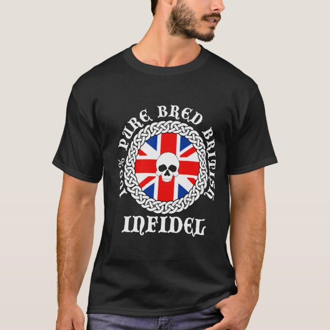 T-shirt Infidèle britannique multiplié pur de 100% (Devant)