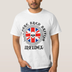 T-shirt Infidèle britannique multiplié pur de 100%