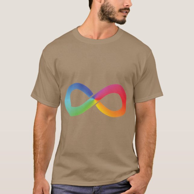 T-shirt Infini Arc-en-ciel Autisme Sensibilisation Neurodi (Devant)