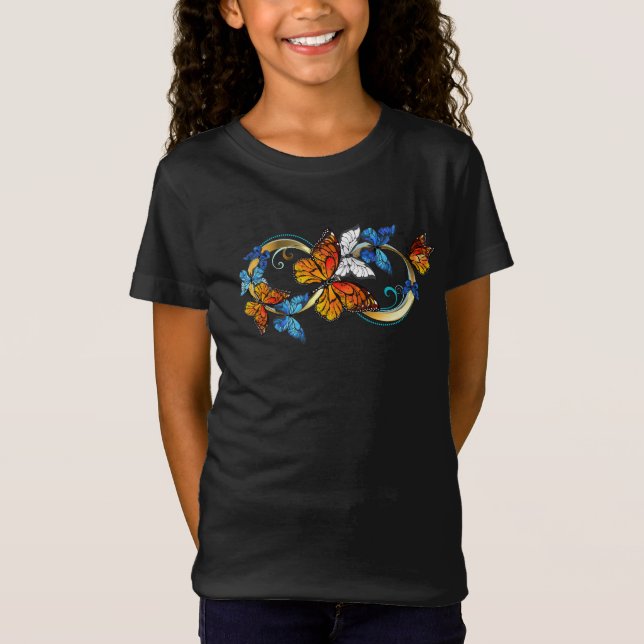 T-Shirt Infini de papillons monarques (Devant)