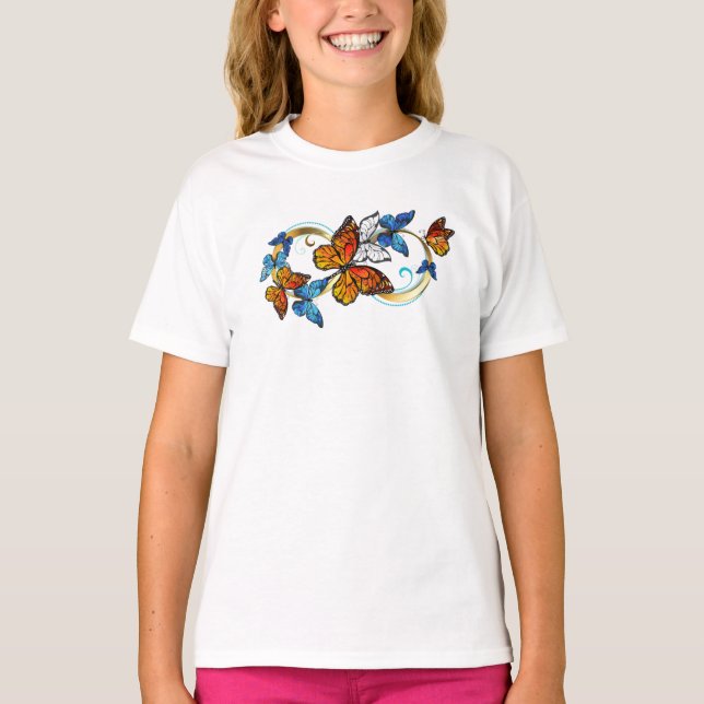 T-shirt Infinité de papillons monarques (Devant)