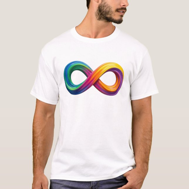 T-Shirt Infinity Arc-en-ciel Coloré (Devant)