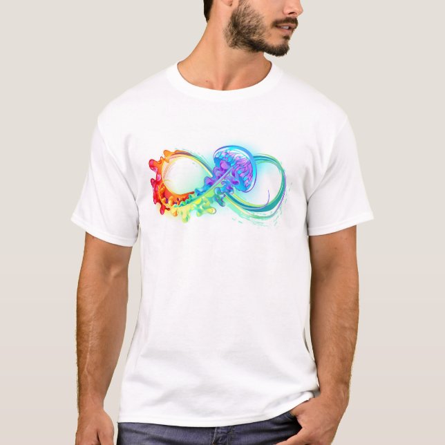T-shirt Infinity avec Rainbow Jellyfish (Devant)