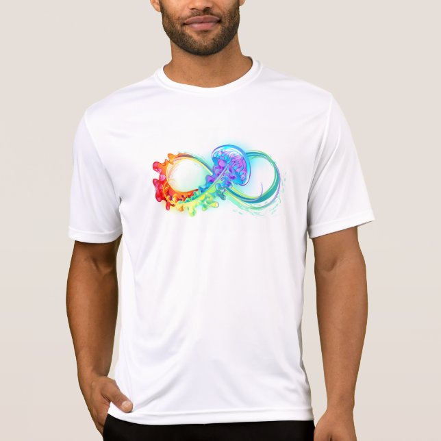 T-shirt Infinity avec Rainbow Jellyfish (Devant)