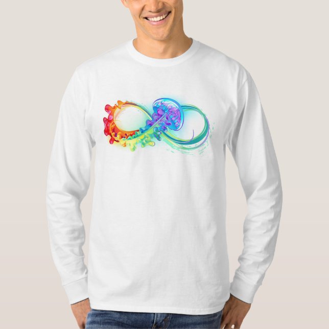 T-shirt Infinity avec Rainbow Jellyfish (Devant)