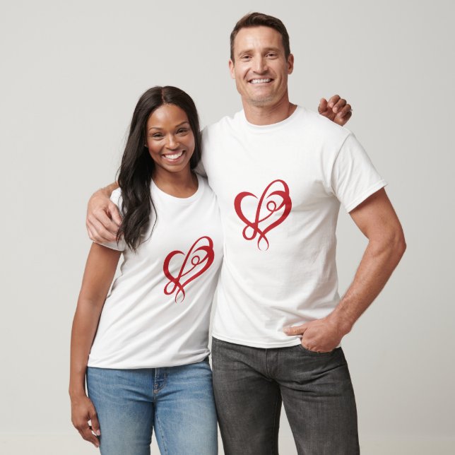 T-shirt Infinity Heart Love Forever Romantic Couple T-Shir (Unisexe)