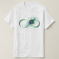 Infinity Symbol with Peacock Feather
