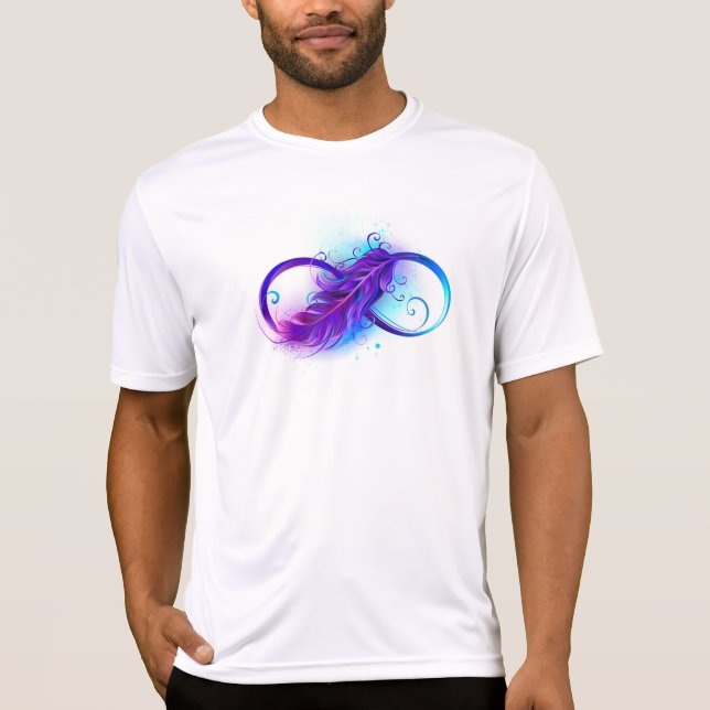 T-shirt Infinity with purple feather (Devant)