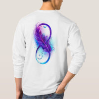Infinity with purple feather