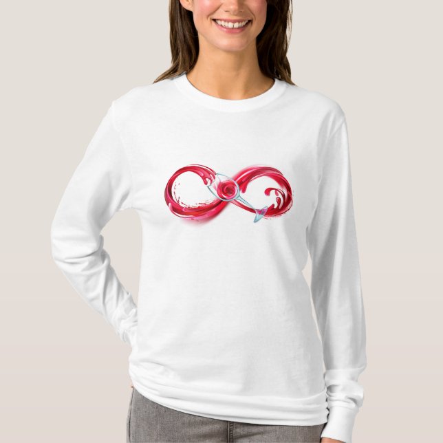 T-shirt Infinity with Red Wine (Devant)