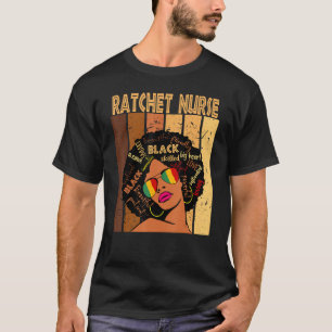 T-shirt Infirmière à cliquet Afro Afrique-Amérique Histoir