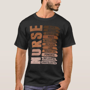 T-shirt Infirmière Afro-Américaine Mois de l'Histoire des