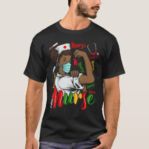 T-shirt Infirmière afro-américaine Noire Histoire Mois Fie
