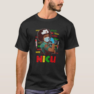 T-shirt Infirmière afro-américaine Noire Histoire Mois Fie
