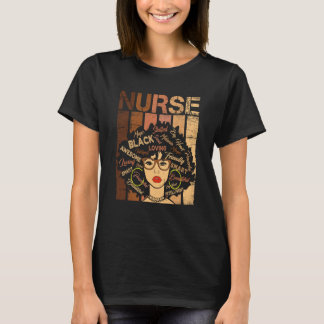 T-shirt Infirmière afro forte noire Amour Mélanine Afro-Am