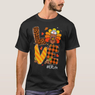 T-shirt Infirmière aime la vie d'automne aux urgences en T