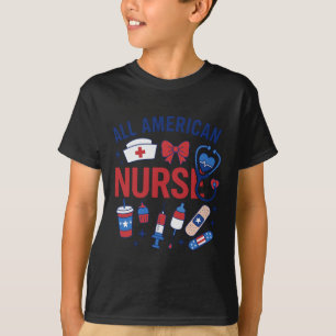 T-shirt Infirmière Al-American 4 juillet Infirmière Patrio