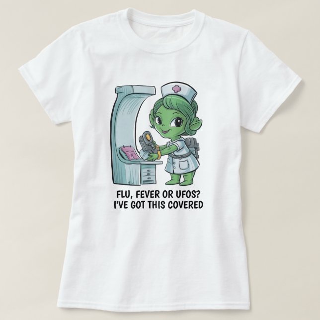 T-shirt Infirmière Alien (Design devant)