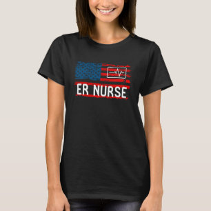 T-shirt Infirmière américaine Drapeau Hôpital RN Appréciat