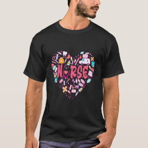 T-shirt Infirmière Amour Étudiante Soins Infirmiers Rn Vie