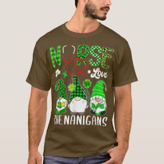 T-shirt Infirmière Amour Shenanigans Drôle Gnomes St patri