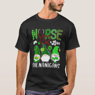 T-shirt Infirmière Amour Shenanigans Drôle Gnomes St patri