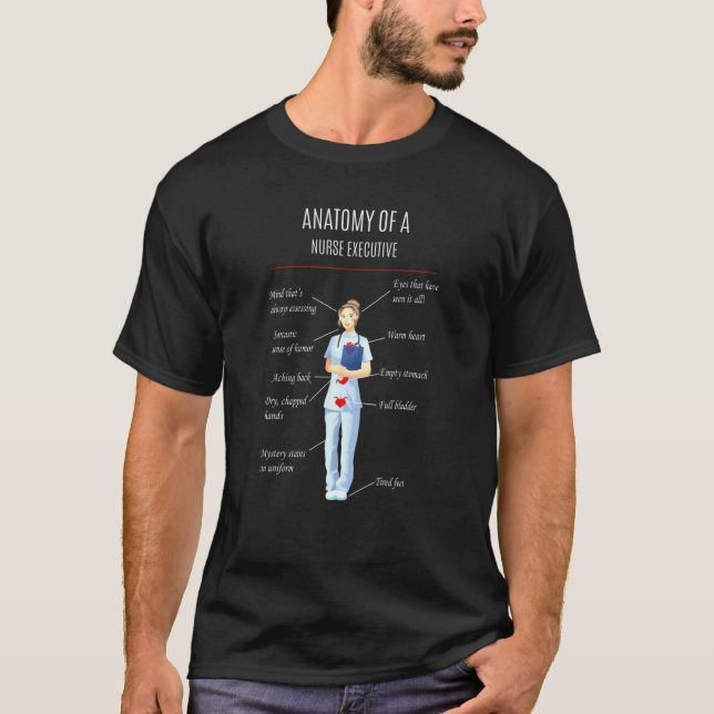 T-shirt Infirmière Anatomie D'Une Infirmière (Devant)