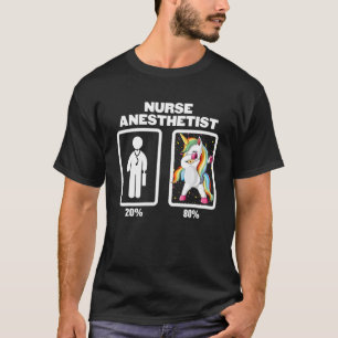 T-shirt Infirmière anesthésiste Dabbing Unicorne 80 20 Règ