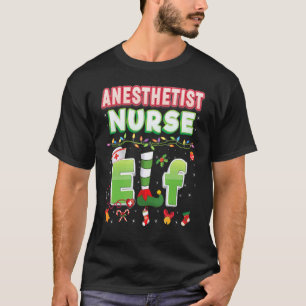 T-shirt Infirmière anesthésiste Lutin Noël Lumière Pull Ug