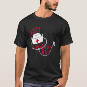 T-shirt Infirmière ange héroïne avec casquette d'infirmièr
