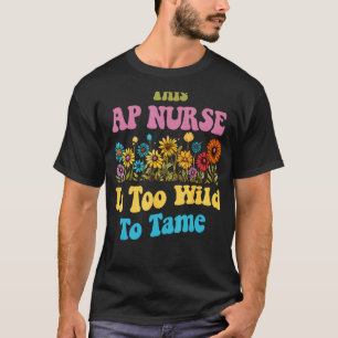 T-shirt Infirmière AP Mignon Rétro Femmes Fleur Sauvage In