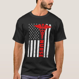 T-shirt Infirmière Appréciation Cadeau American Flag RN 4