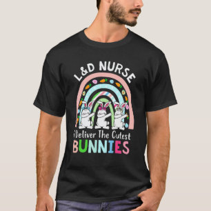T-shirt Infirmière arc-en-ciel L&d Je livre les lapins les