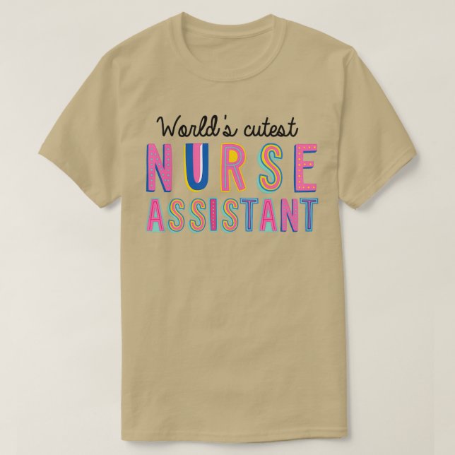 T-shirt Infirmière Assistant Cadeaux Mondes plus mignons I (Design devant)