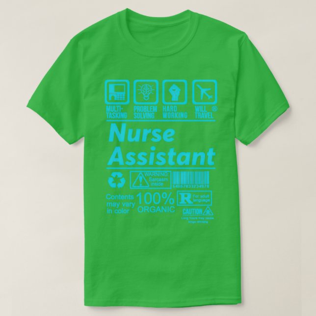 T-SHIRT INFIRMIÈRE ASSISTANTE RÉSOUDRE LES PROBLÈMES DE CO (Design devant)