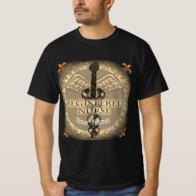 T-shirt Infirmière autorisée Caduceus (Devant)