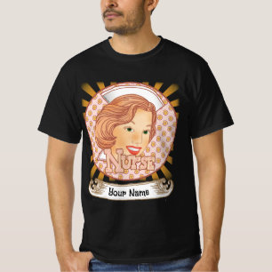 T-shirt Infirmière aux cheveux bruns