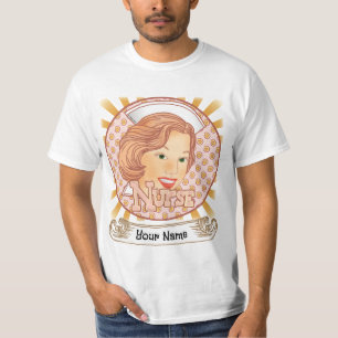 T-shirt Infirmière aux cheveux bruns