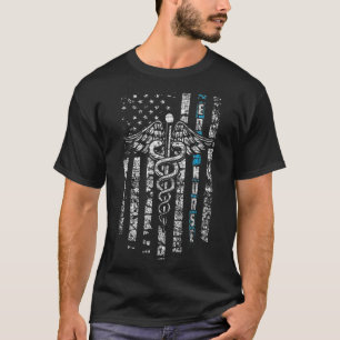T-shirt infirmière avec drapeau et cathédrale