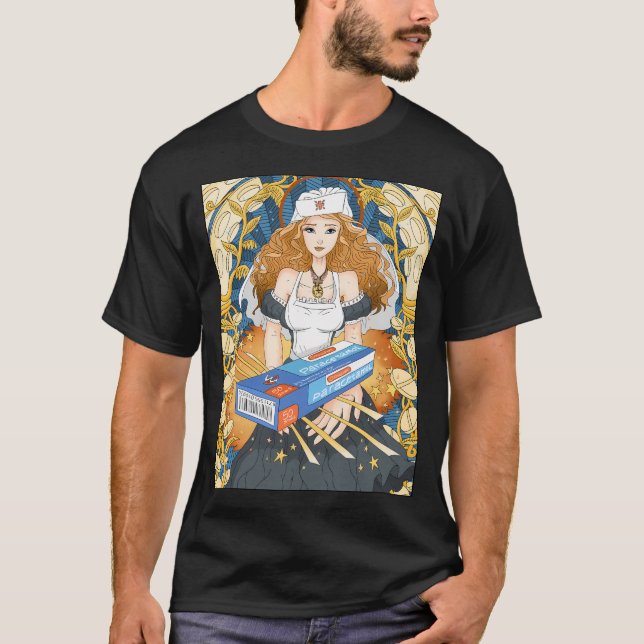 T-shirt Infirmière Avec Un Paracétamol Saint Cadeau. (Devant)
