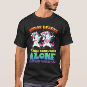 T-shirt Infirmière Besties Dabbing Unicorn Meilleur Ami R
