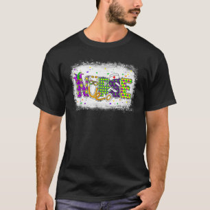 T-shirt Infirmière blanchie Leopard Mardi Gras Festival In