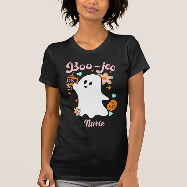 T-shirt Infirmière Boo-Jee | Ghost rétro (Devant)