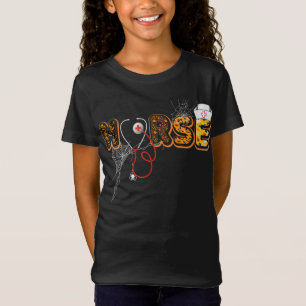 T-Shirt Infirmière Cadeau Halloween avec Citrouille Boo Sp