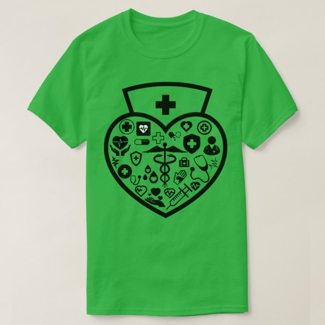 T-shirt Infirmière cardiaque 1 (Design devant)