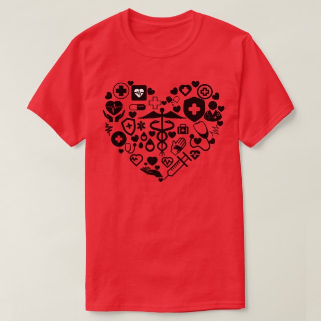 T-shirt Infirmière cardiaque 3 (Design devant)
