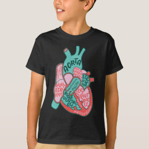 T-shirt Infirmière cardiaque Cvicu Anatomie du coeur humai