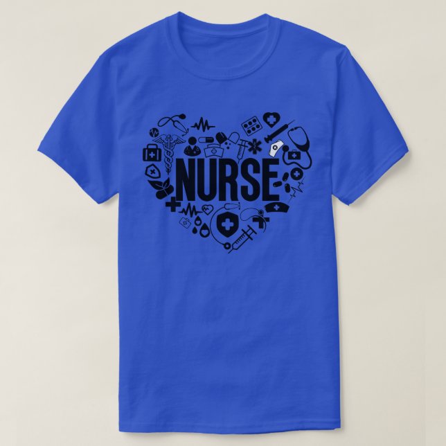 T-shirt Infirmière cardiaque Mot Cloud 1 (Design devant)