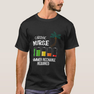 T-shirt Infirmière cardiaque Récharge des vacances d'été I
