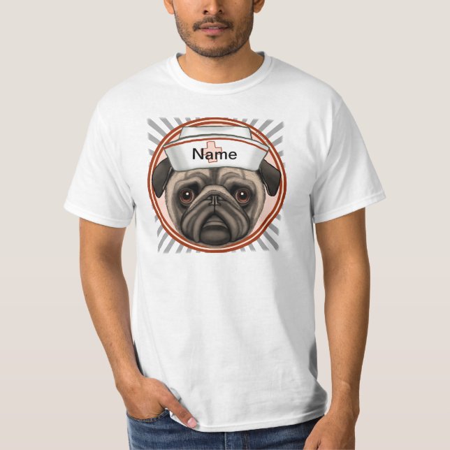 T-shirt infirmière carlin (Devant)